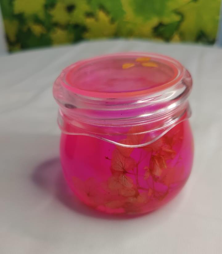 Glitter Glow Resin Honey Jar