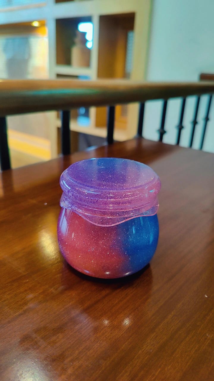 Glitter Glow Resin Honey Jar