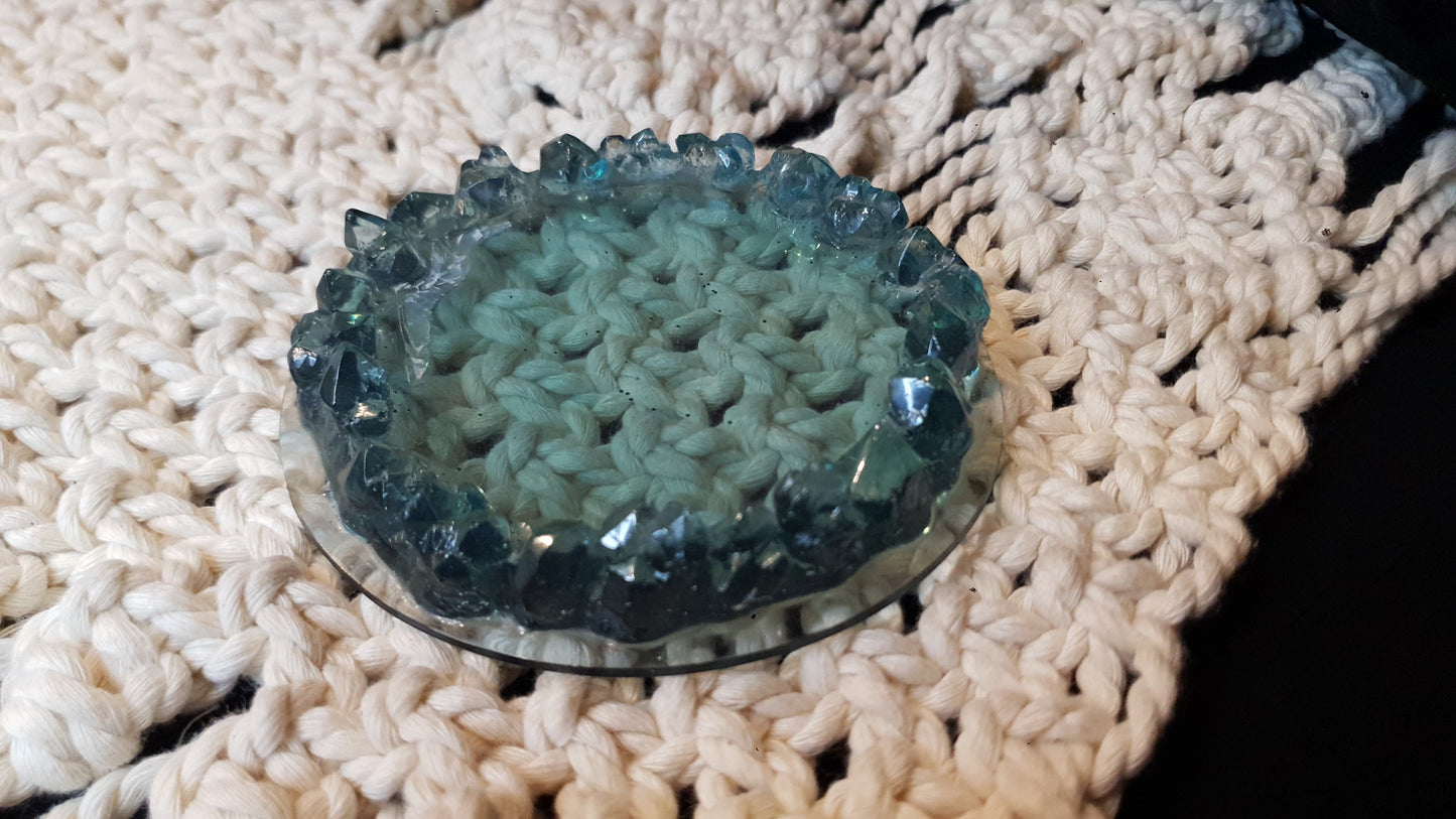 Crystal Edge Resin Coaster