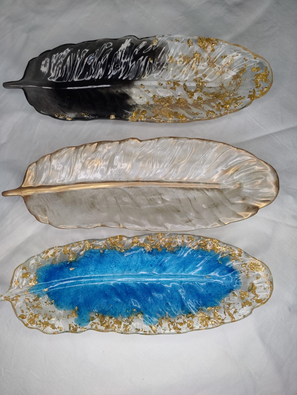 Resin Leaf Trinket Tray