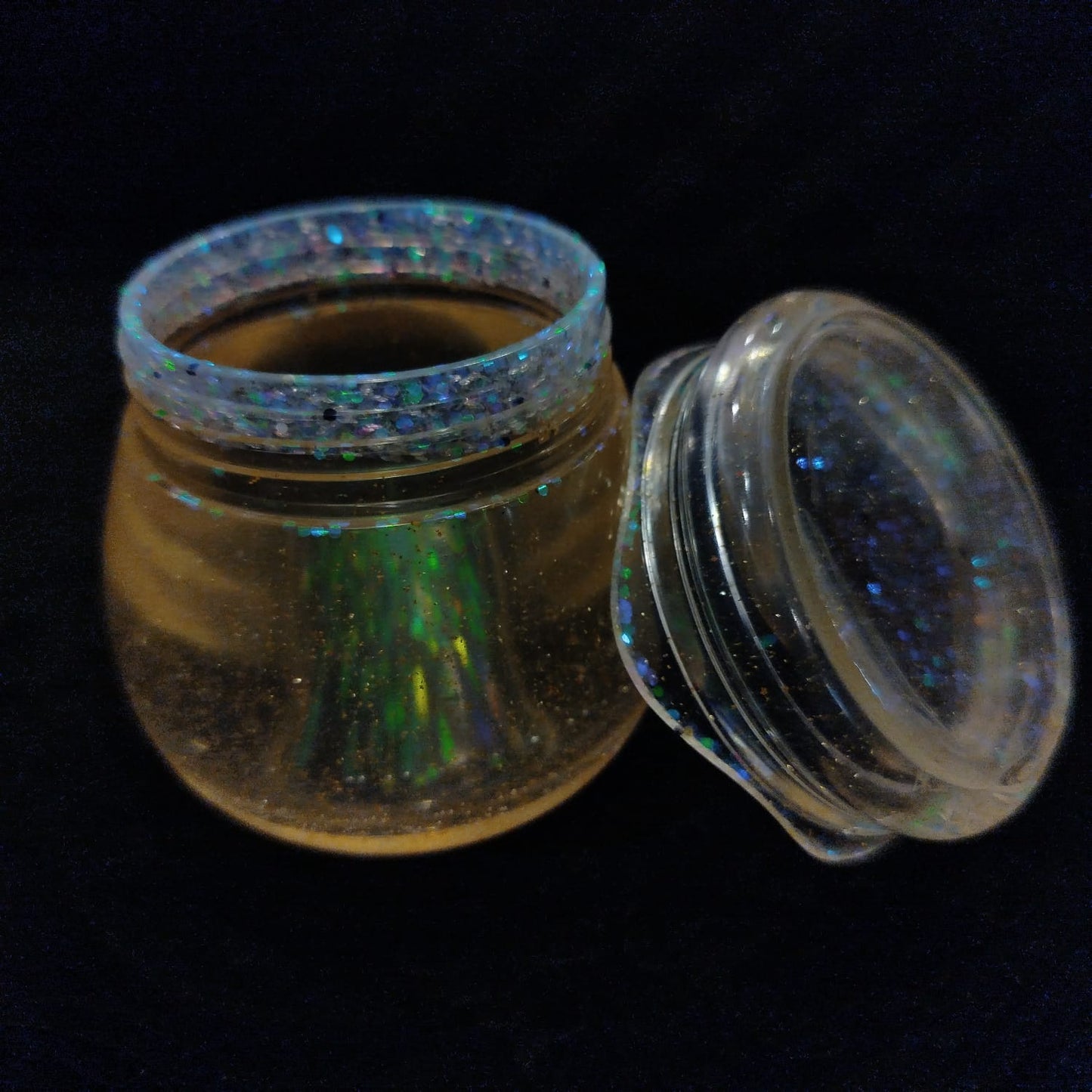Glitter Glow Resin Honey Jar