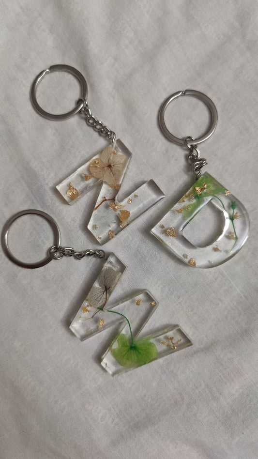 Resin Alphabet Key Chains