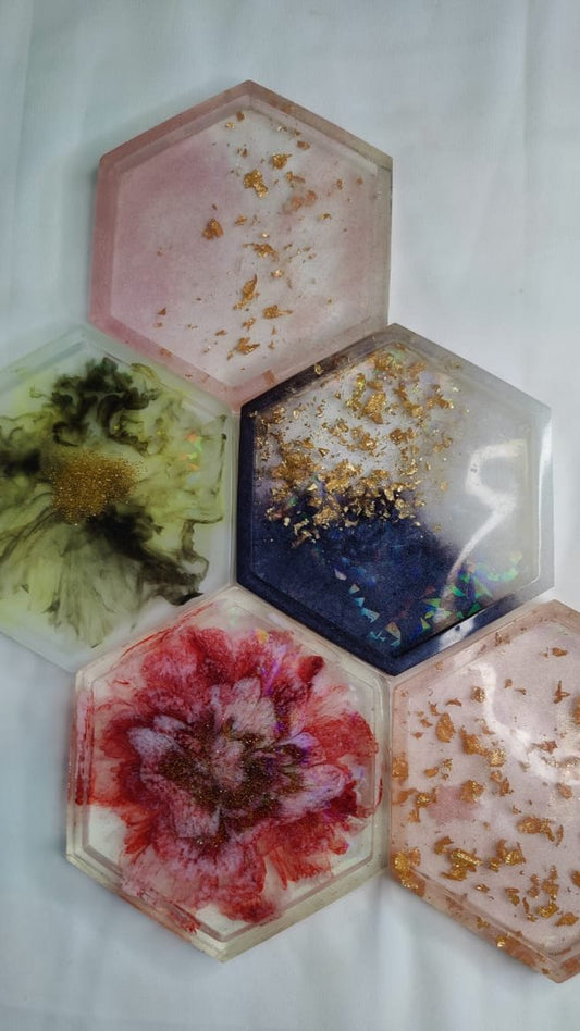 Hexagon Resin Coaster