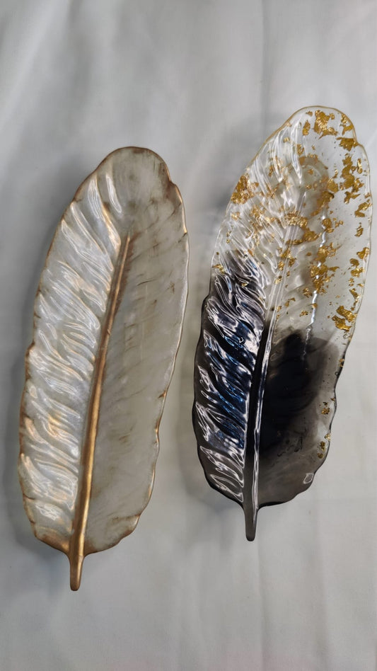 Resin Leaf Trinket Tray
