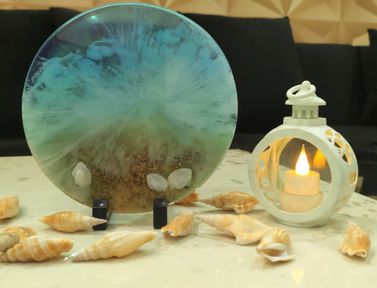 Ocean Serenity Resin Art Decor