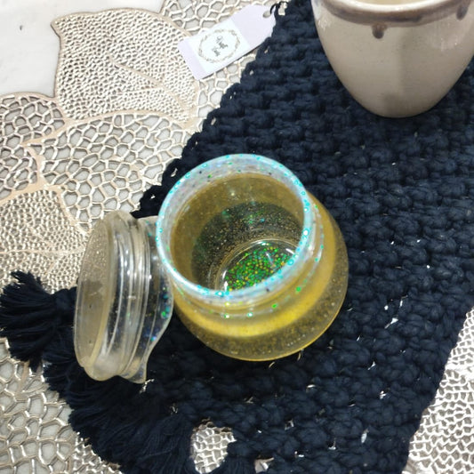Glitter Glow Resin Honey Jar